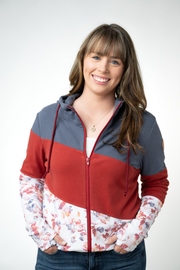 WAREHOUSE ONLY Colorblock Fullzip - Autumn Watercolor Mix