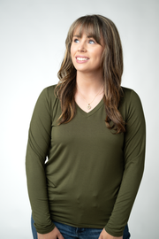 WAREHOUSE ONLY Larissa Long Sleeve - Dark Olive