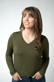 WAREHOUSE ONLY Larissa Long Sleeve - Dark Olive