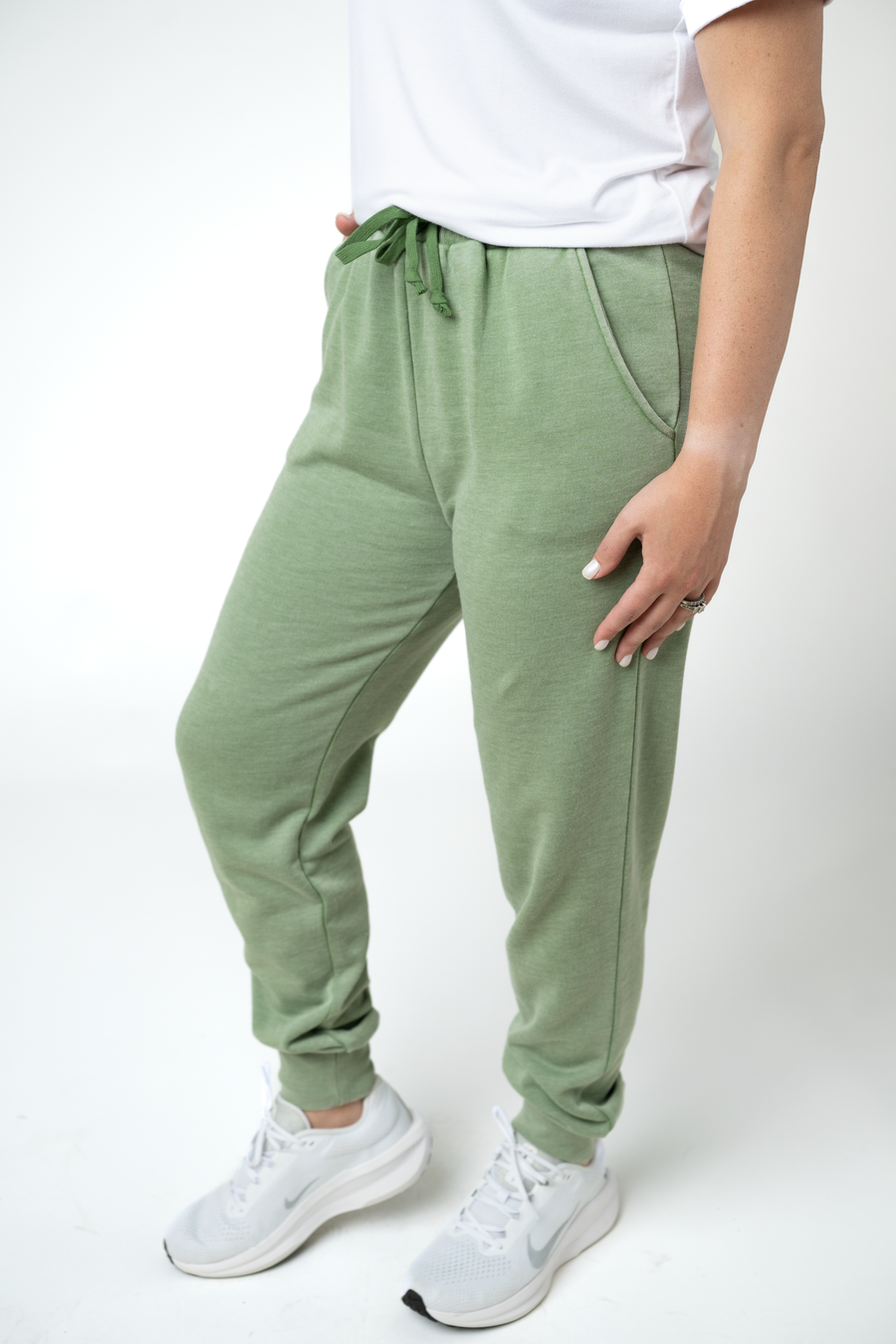 WAREHOUSE ONLY Vintage Wash Joggers - Olive