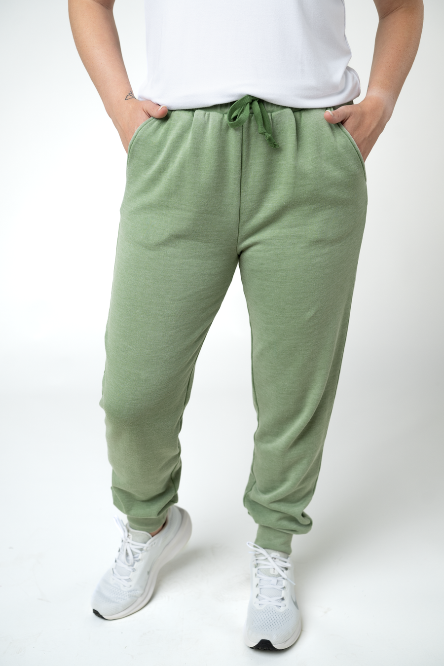 WAREHOUSE ONLY Vintage Wash Joggers - Olive