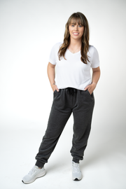 WAREHOUSE ONLY Vintage Wash Joggers - Black