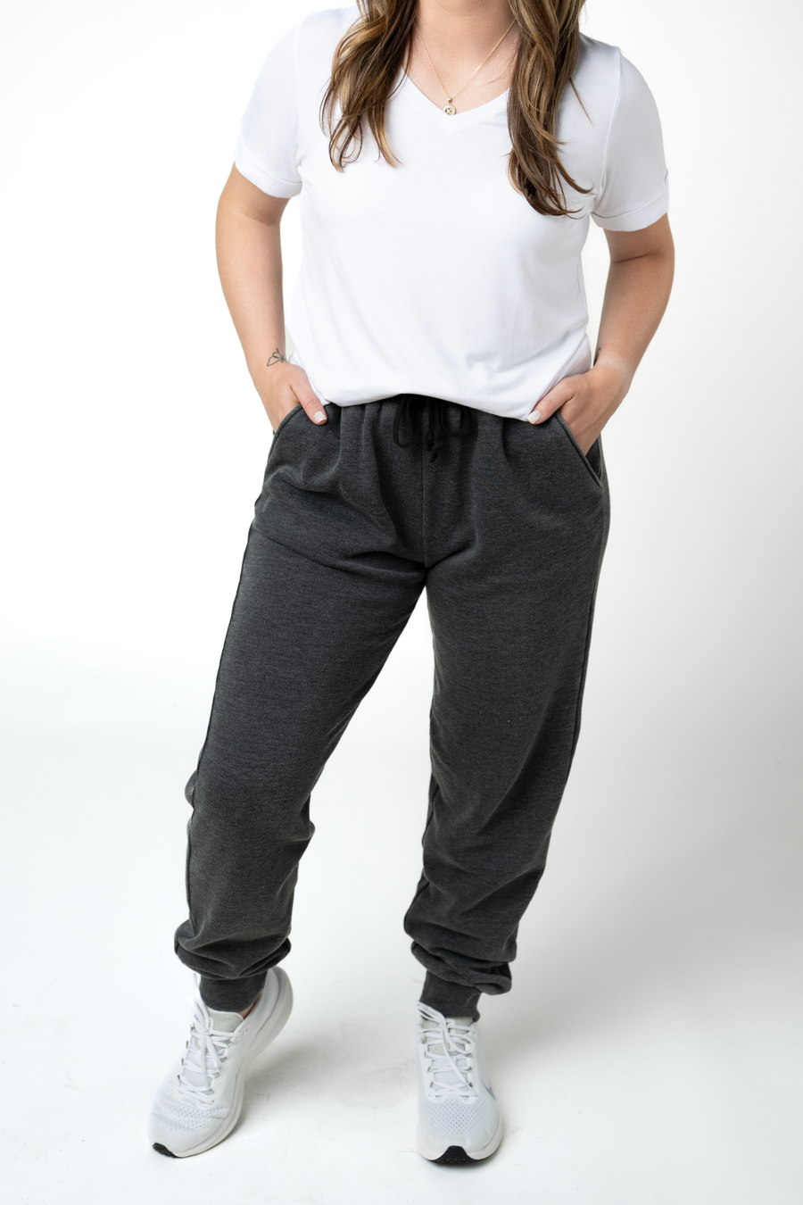 WAREHOUSE ONLY Vintage Wash Joggers - Black