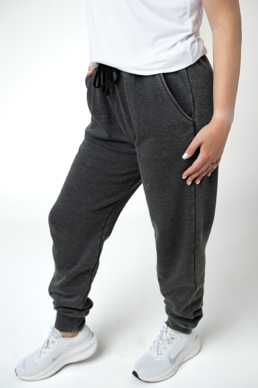 WAREHOUSE ONLY Vintage Wash Joggers - Black