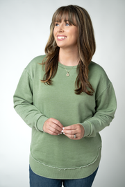 WAREHOUSE ONLY Vintage Wash Pullover - Olive