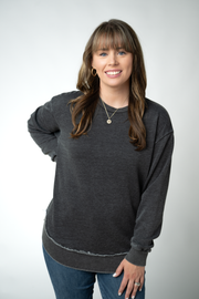 WAREHOUSE ONLY Vintage Wash Pullover - Black
