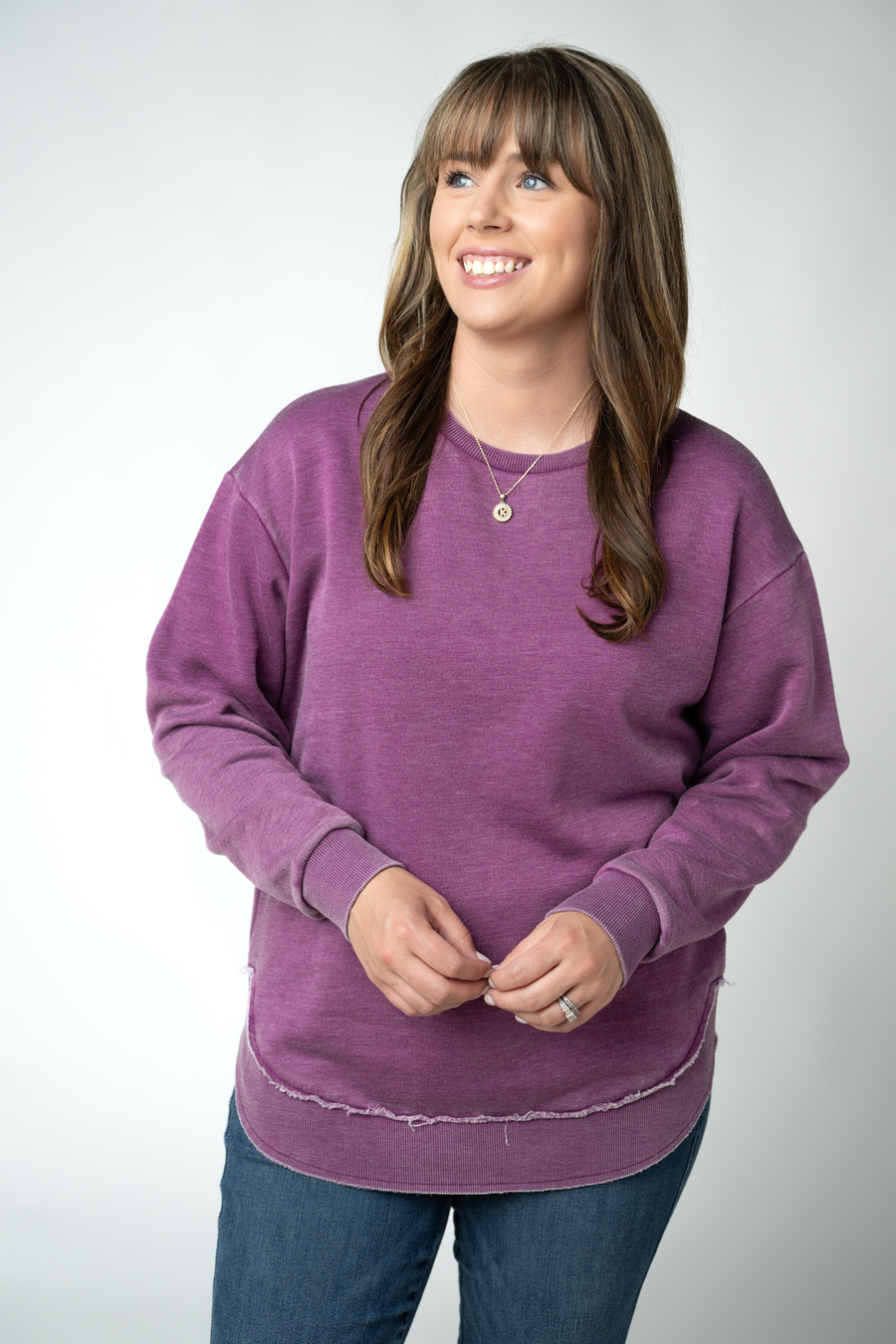 WAREHOUSE ONLY Vintage Wash Pullover - Purple