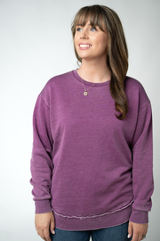 WAREHOUSE ONLY Vintage Wash Pullover - Purple