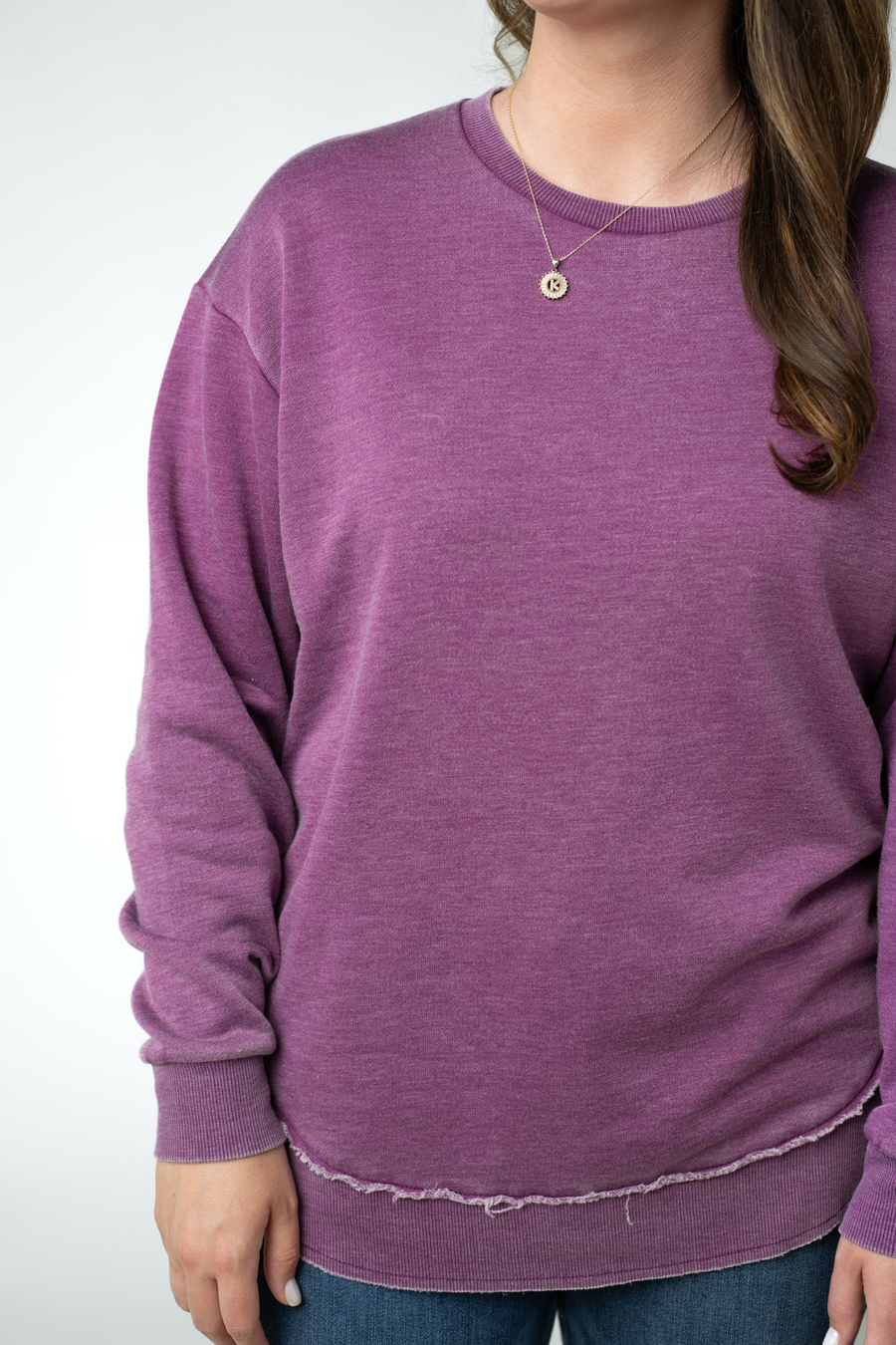 WAREHOUSE ONLY Vintage Wash Pullover - Purple