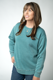 WAREHOUSE ONLY Vintage Wash Pullover - Teal