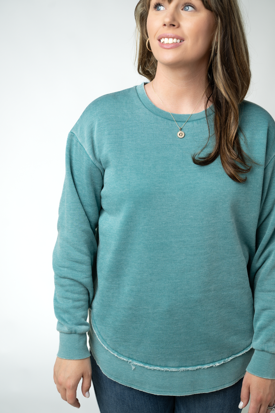 WAREHOUSE ONLY Vintage Wash Pullover - Teal