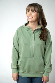 WAREHOUSE ONLY Ryker Vintage Wash Hoodie- Olive
