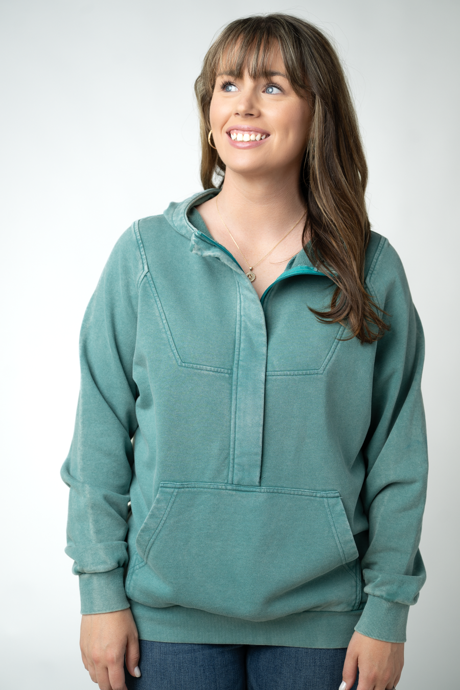 WAREHOUSE ONLY Ryker Vintage Wash Hoodie- Teal
