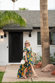 WAREHOUSE ONLY Harley High-Low Dress - Navy Citrus FINAL SALE
