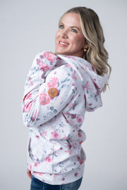 WAREHOUSE HalfZip Hoodie - Pink Bloom