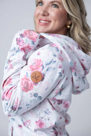 HalfZip Hoodie - Pink Bloom