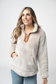 WAREHOUSE ONLY Ryan 1/4 Zip Sherpa - Camel