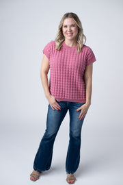 WAREHOUSE Kelly Knitted Top - Rose