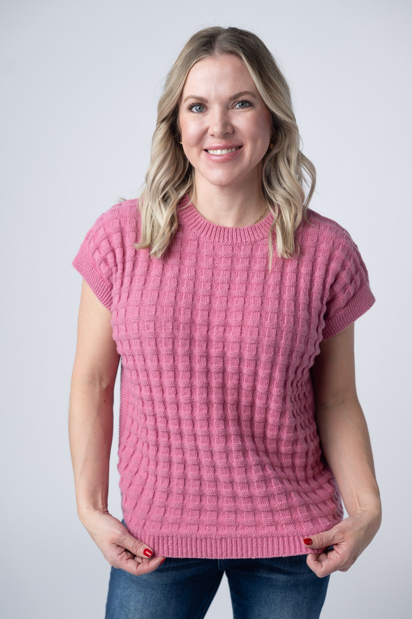 WAREHOUSE Kelly Knitted Top - Rose