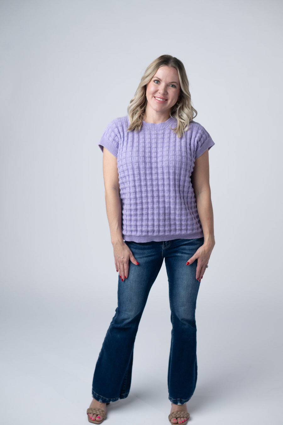 WAREHOUSE Kelly Knitted Top - Lavender