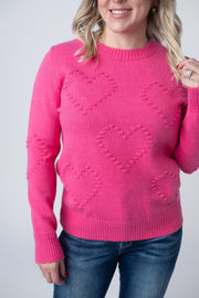 WAREHOUSE Be Mine Sweater - Hot Pink