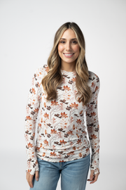 WAREHOUSE ONLY Blair Long Sleeve Top - Fall Foliage