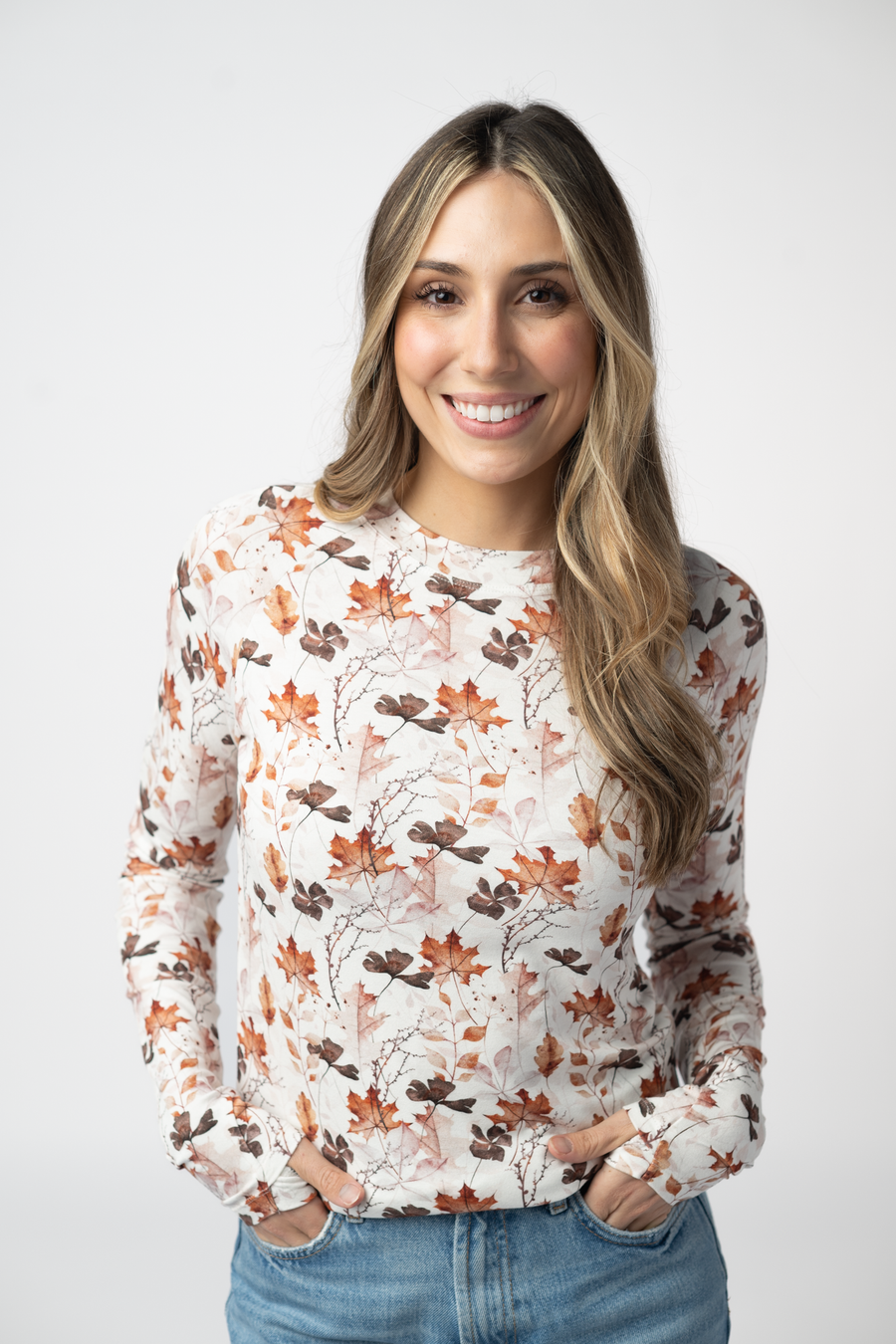 WAREHOUSE ONLY Blair Long Sleeve Top - Fall Foliage
