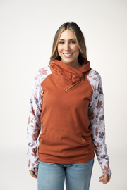 WAREHOUSE ONLY Classic Zoey ZipCowl Sweatshirt - Maple and Fall Foliage