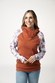 WAREHOUSE ONLY Classic Zoey ZipCowl Sweatshirt - Maple and Fall Foliage