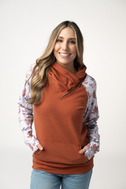 WAREHOUSE ONLY Classic Zoey ZipCowl Sweatshirt - Maple and Fall Foliage