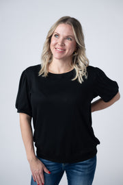 WAREHOUSE Katie Cozy Top - Black