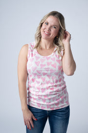 WAREHOUSE Ava Tank - Blushing Pink Hearts