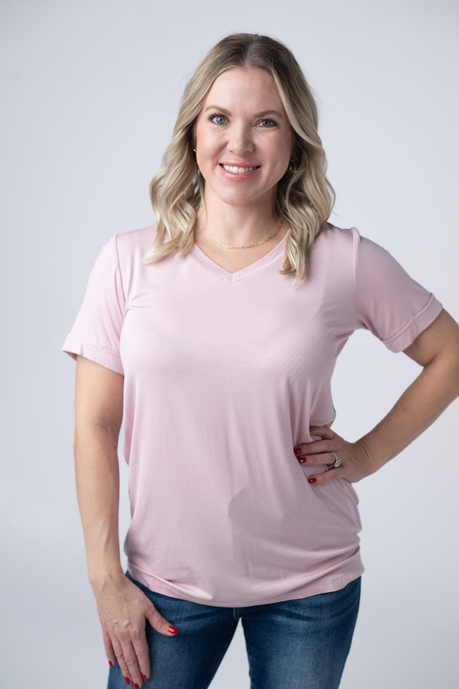 WAREHOUSE Sophie Tee - Pearl Pink