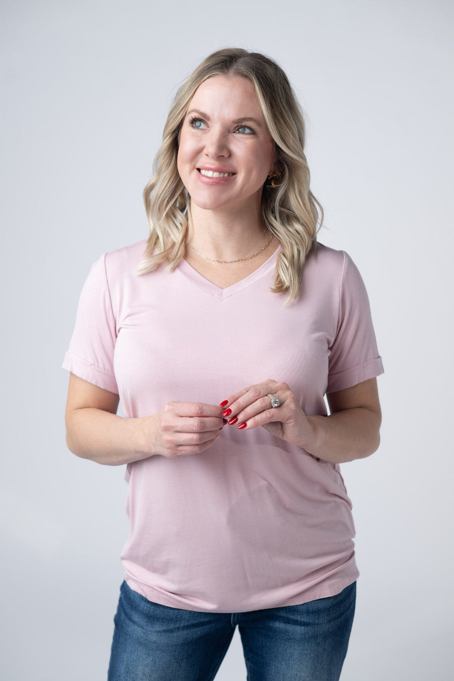 WAREHOUSE Sophie Tee - Pearl Pink