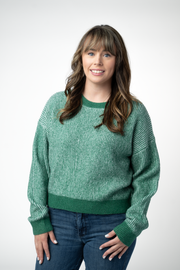 WAREHOUSE ONLY Josie Cozy Crew Sweater - Green