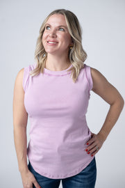 WAREHOUSE Morgan Micro Striped Tank - Orchid