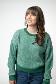 WAREHOUSE ONLY Josie Cozy Crew Sweater - Green