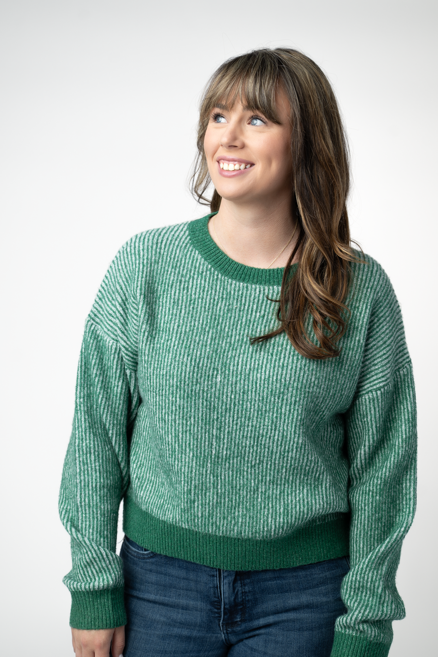 WAREHOUSE ONLY Josie Cozy Crew Sweater - Green