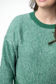 WAREHOUSE ONLY Josie Cozy Crew Sweater - Green
