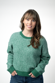 WAREHOUSE ONLY Josie Cozy Crew Sweater - Green