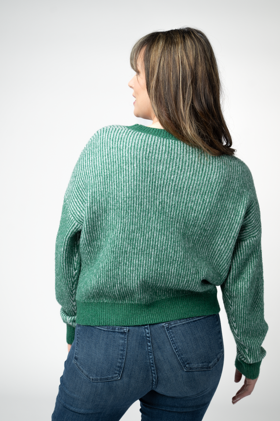 WAREHOUSE ONLY Josie Cozy Crew Sweater - Green
