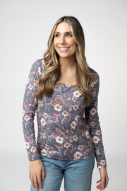 WAREHOUSE ONLY Alyssa Long Sleeve Top - Blushwood Floral