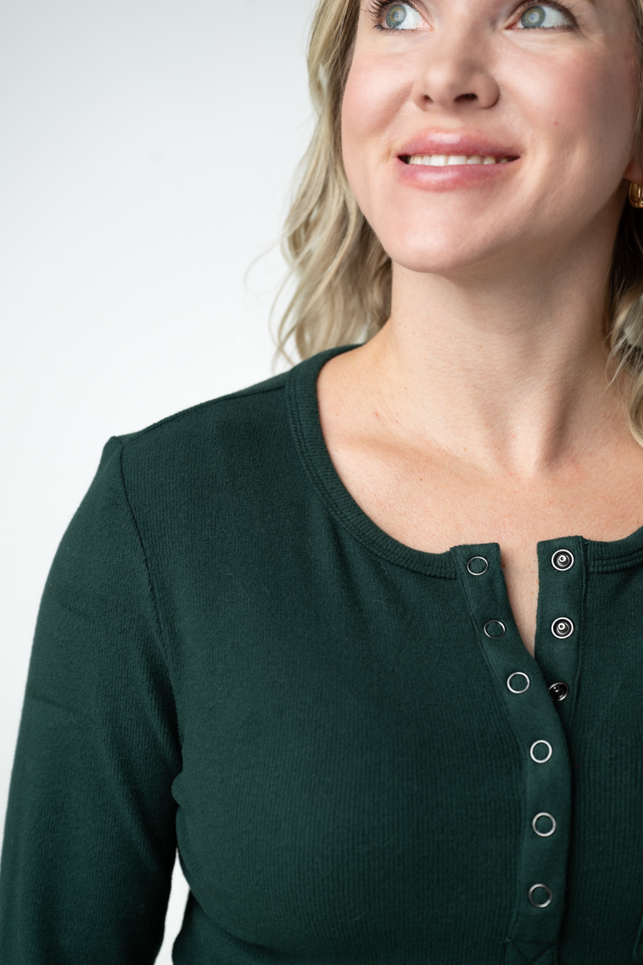 WAREHOUSE ONLY Georgia Long Sleeve Top - Evergreen