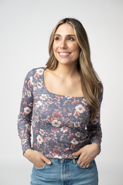 WAREHOUSE ONLY Alyssa Long Sleeve Top - Blushwood Floral