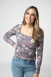 WAREHOUSE ONLY Alyssa Long Sleeve Top - Blushwood Floral