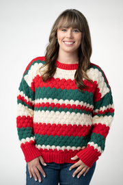 WAREHOUSE ONLY Christmas Stripes Sweater