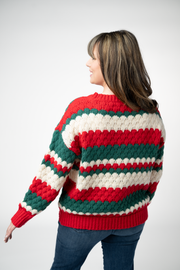 WAREHOUSE ONLY Christmas Stripes Sweater