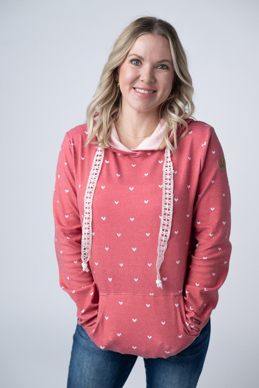 WAREHOUSE Hailey Pullover Hoodie -Sweetheart Red