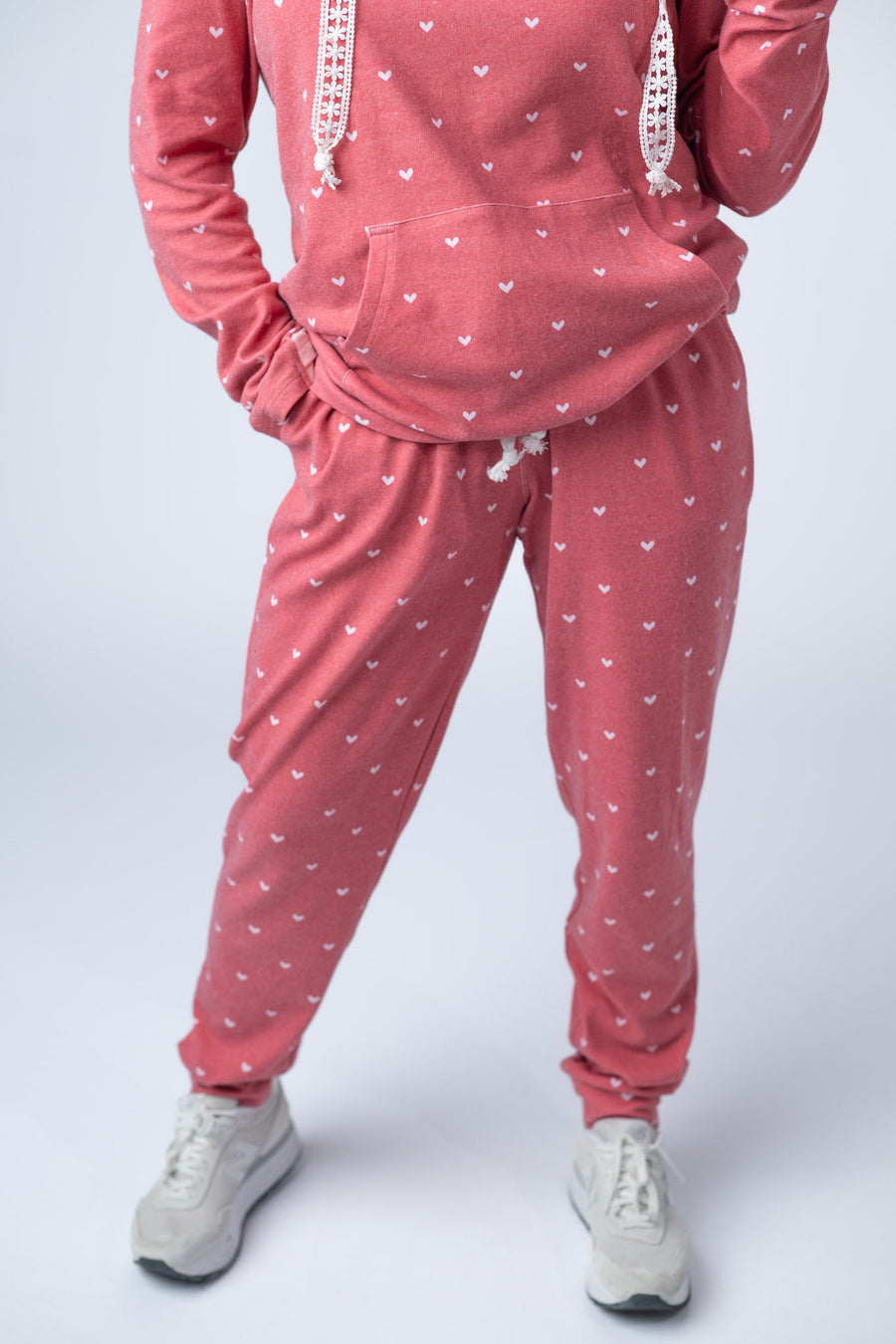 WAREHOUSE Classic Joggers - Sweetheart Red