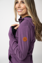 WAREHOUSE ONLY Classic HalfZip Hoodie - Black and Purple